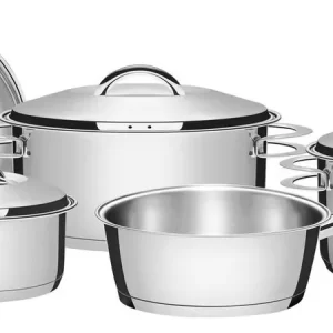 Jogo Panelas 5 Peças Aço Inox Fundo Triplo Solar Tramontina
